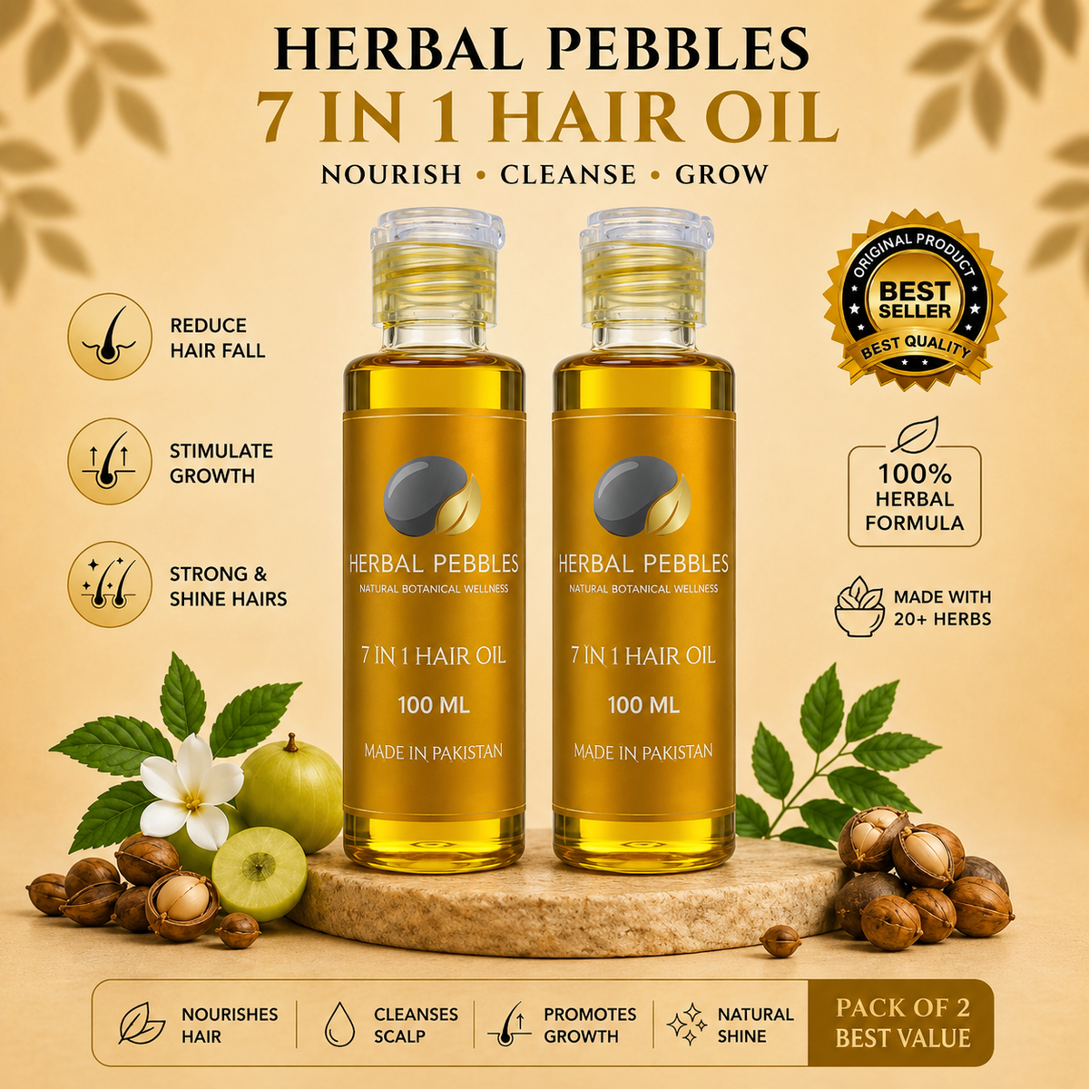 Herbal Pebbles Hair Oil